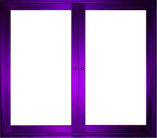 紫色亮眼透明玻璃窗PNG元素