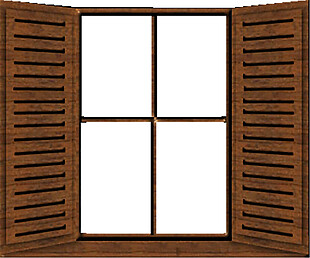 褐色木质格子窗户