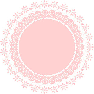 手绘粉色圆圈元素