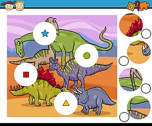 卡通恐龙矢量动物素材