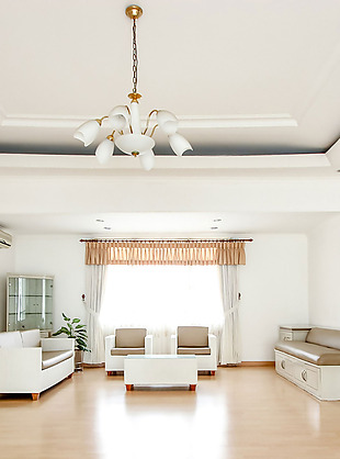 客厅装修白色系沙发H5背景素材