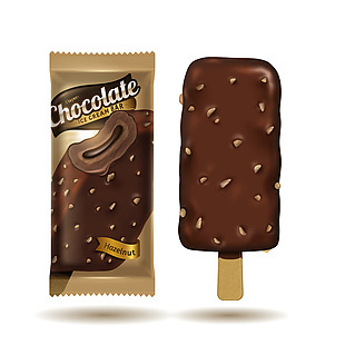美味的巧克力冰淇淋包装