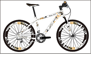 山地自行车贴花外观设计图