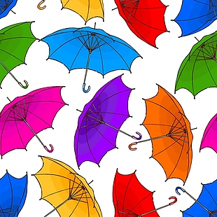 雨伞图案矢量素材