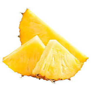 新鲜黄色菠萝元素