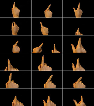 带通道的手指触摸触控手势实拍动画素材