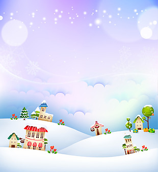 冬天雪景背景图片