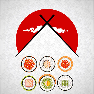 日本美食海报背景矢量