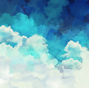 抽象水彩云海报背景模板
