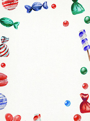 矢量卡通手绘美食糖果背景