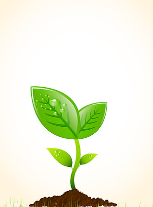 环保绿色树苗发芽植树节海报背景