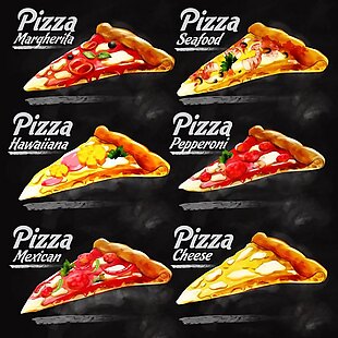 披萨广告背景素材