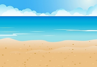 沙滩海水矢量素材