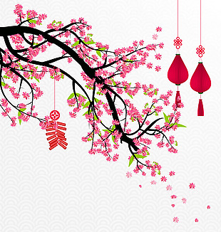 春季桃花节日背景素材