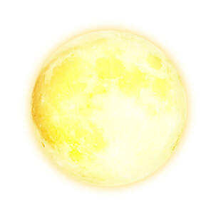 黄色圆月节日元素