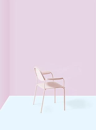 粉色椅子广告背景