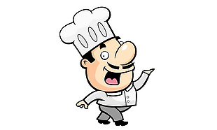 卡通手绘厨子元素