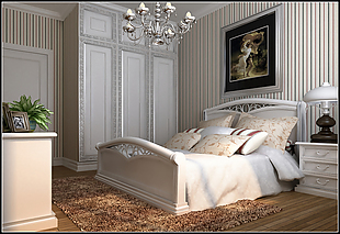 欧式风格卧室3d模型