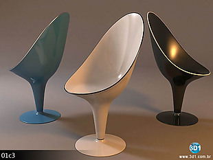 创意蛋壳椅子模型