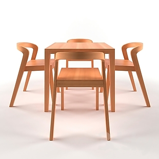 现代风格的餐桌和椅子