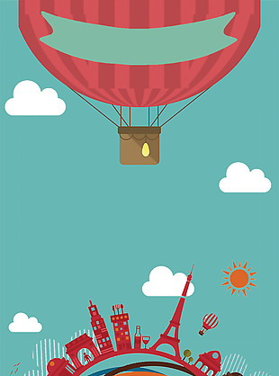 热气球促销海报