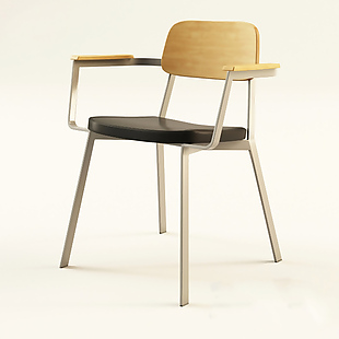 原木风格椅子模型