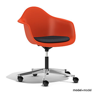 红色简约椅子模型
