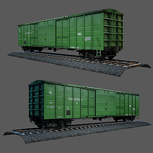 绿皮火车车箱模型