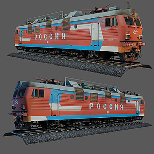 3D火车头模型