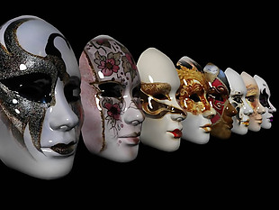 室内装饰品set人脸面具模型