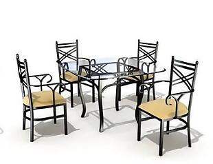 铁艺桌椅3d模型