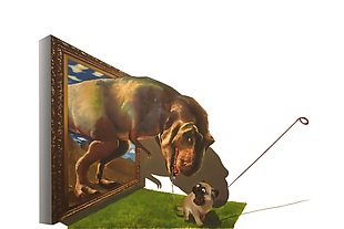 3D侏罗纪公园立体恐龙背景墙