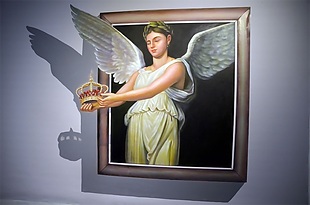3D欧式天使赠皇冠背景墙