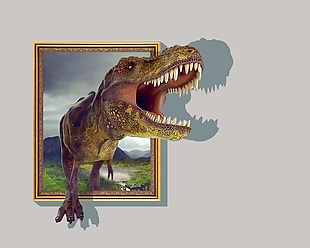 3D立体恐龙壁画墙画