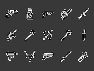 15个武器icon图标sketch素材