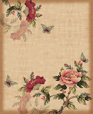 中式风赏玫瑰花大图