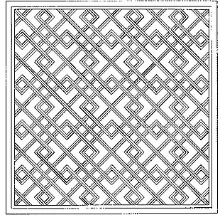 传统中式花纹镂空黑白图案