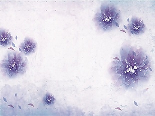 紫色花朵现代简约风格背景墙