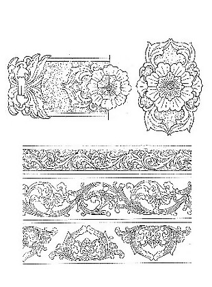 中式雕花分层图