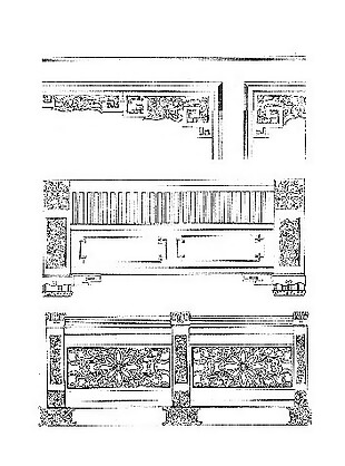 中式木房梁建筑分层图