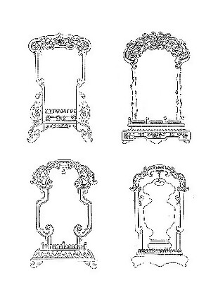 中式梳妆镜木家具建筑分层图