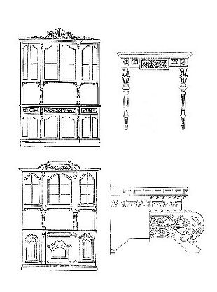 中式木家具建筑分层图