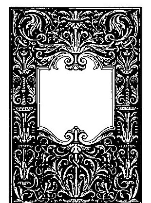 欧式古典花纹边框黑白图