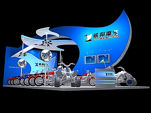 银翔摩托车业展览模型