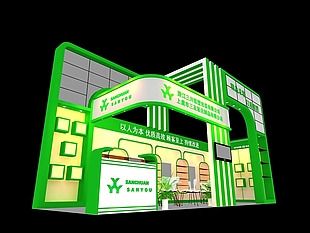绿色印刷包装展览模型