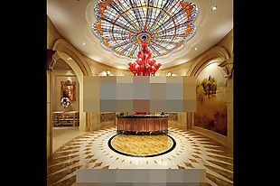 酒店大厅瓷砖模型下载