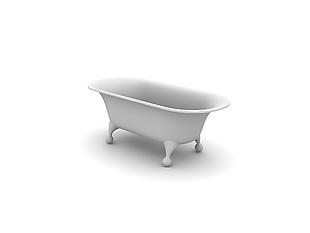 四脚浴缸模型