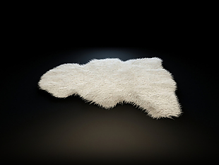 白羊毛地毯模型