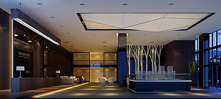 别墅奢华大型酒店空间3D模型