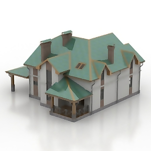 绿色别墅3D模型
